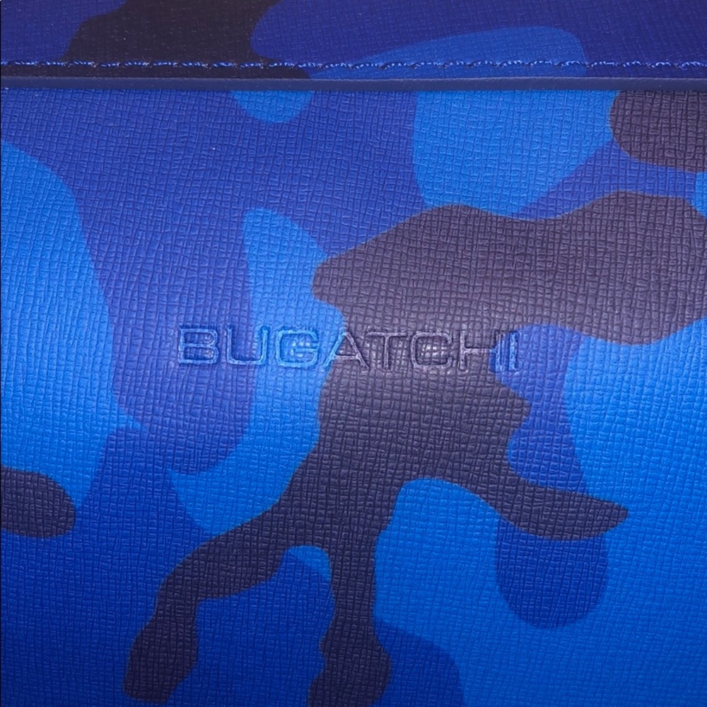 Authentic Bugatchi Blue Camo Briefcase